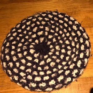 Anthropologie purple beret hat